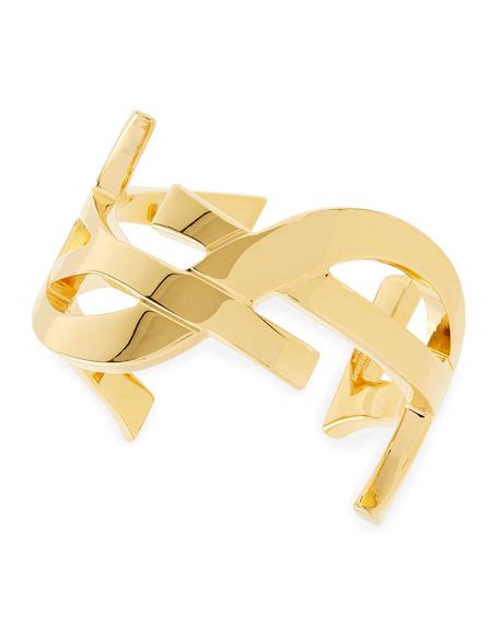 ysl cuff gold|the saint lauren ladies braclets.